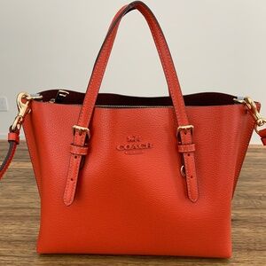 Coach Mollie Women's Crossbody/Tote Bag, Small - Mango/Orange (CC789)
